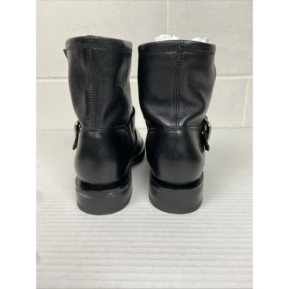 NEW Frye Veronica Women's Black Leather Buckled Bootie Waterproof Biker‎ Boots